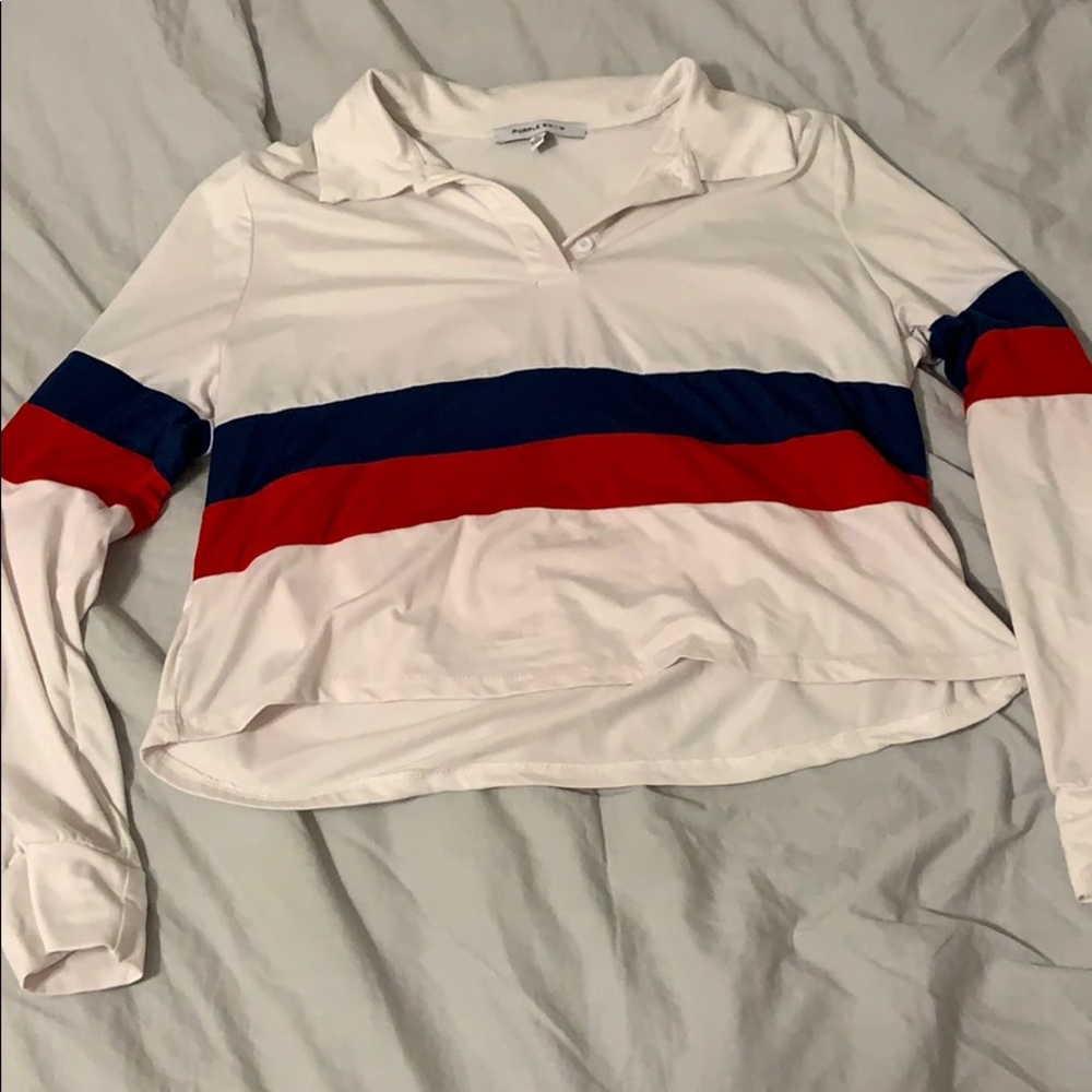 Red white and blue top